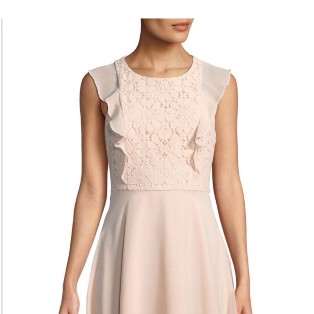 Nanette Lepore Lace & Chiffon Fit and Flare Dress NWT